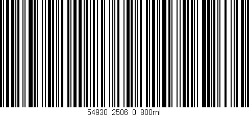 Código de barras (EAN, GTIN, SKU, ISBN): '54930_2506_0_800ml'