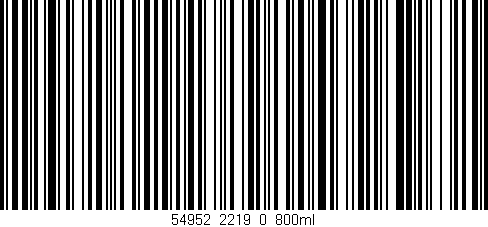 Código de barras (EAN, GTIN, SKU, ISBN): '54952_2219_0_800ml'