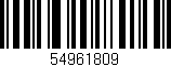 Código de barras (EAN, GTIN, SKU, ISBN): '54961809'