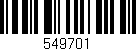 Código de barras (EAN, GTIN, SKU, ISBN): '549701'