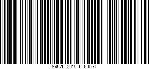 Código de barras (EAN, GTIN, SKU, ISBN): '54970_2919_0_800ml'