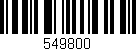 Código de barras (EAN, GTIN, SKU, ISBN): '549800'