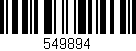 Código de barras (EAN, GTIN, SKU, ISBN): '549894'