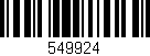 Código de barras (EAN, GTIN, SKU, ISBN): '549924'