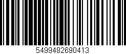 Código de barras (EAN, GTIN, SKU, ISBN): '5499482690413'