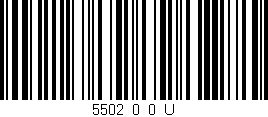 Código de barras (EAN, GTIN, SKU, ISBN): '5502_0_0_U'