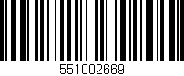 Código de barras (EAN, GTIN, SKU, ISBN): '551002669'