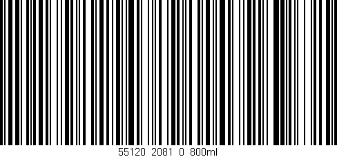 Código de barras (EAN, GTIN, SKU, ISBN): '55120_2081_0_800ml'