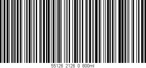 Código de barras (EAN, GTIN, SKU, ISBN): '55126_2126_0_800ml'