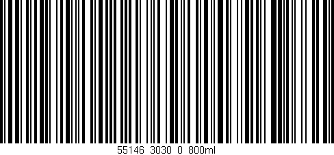 Código de barras (EAN, GTIN, SKU, ISBN): '55146_3030_0_800ml'