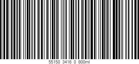Código de barras (EAN, GTIN, SKU, ISBN): '55150_3416_0_800ml'