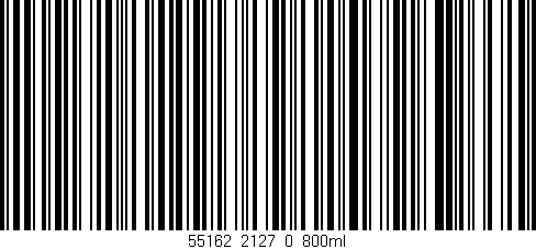 Código de barras (EAN, GTIN, SKU, ISBN): '55162_2127_0_800ml'