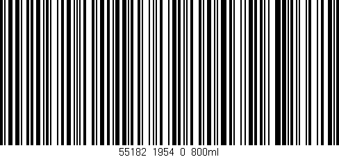 Código de barras (EAN, GTIN, SKU, ISBN): '55182_1954_0_800ml'