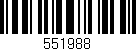 Código de barras (EAN, GTIN, SKU, ISBN): '551988'