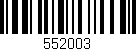 Código de barras (EAN, GTIN, SKU, ISBN): '552003'
