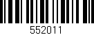 Código de barras (EAN, GTIN, SKU, ISBN): '552011'
