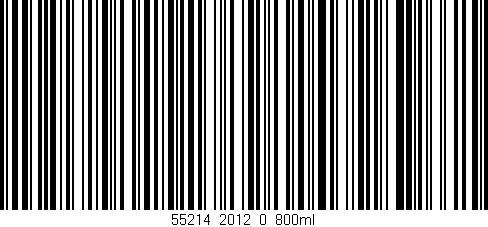 Código de barras (EAN, GTIN, SKU, ISBN): '55214_2012_0_800ml'