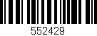 Código de barras (EAN, GTIN, SKU, ISBN): '552429'