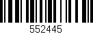 Código de barras (EAN, GTIN, SKU, ISBN): '552445'