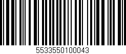 Código de barras (EAN, GTIN, SKU, ISBN): '5533550100043'