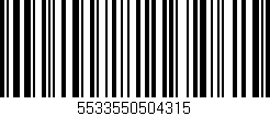 Código de barras (EAN, GTIN, SKU, ISBN): '5533550504315'