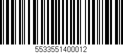 Código de barras (EAN, GTIN, SKU, ISBN): '5533551400012'