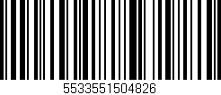 Código de barras (EAN, GTIN, SKU, ISBN): '5533551504826'