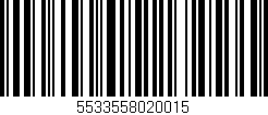 Código de barras (EAN, GTIN, SKU, ISBN): '5533558020015'