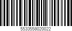 Código de barras (EAN, GTIN, SKU, ISBN): '5533558020022'