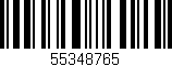 Código de barras (EAN, GTIN, SKU, ISBN): '55348765'