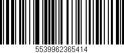 Código de barras (EAN, GTIN, SKU, ISBN): '5539962365414'