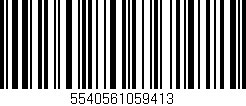 Código de barras (EAN, GTIN, SKU, ISBN): '5540561059413'