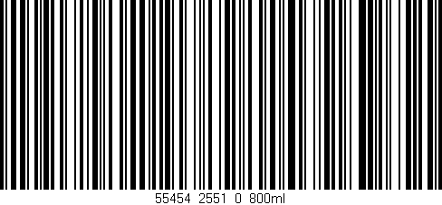 Código de barras (EAN, GTIN, SKU, ISBN): '55454_2551_0_800ml'