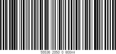 Código de barras (EAN, GTIN, SKU, ISBN): '55536_2050_0_800ml'