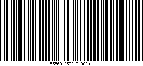 Código de barras (EAN, GTIN, SKU, ISBN): '55560_2502_0_800ml'