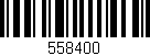 Código de barras (EAN, GTIN, SKU, ISBN): '558400'