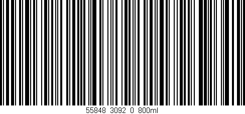 Código de barras (EAN, GTIN, SKU, ISBN): '55848_3092_0_800ml'