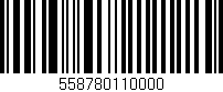 Código de barras (EAN, GTIN, SKU, ISBN): '558780110000'