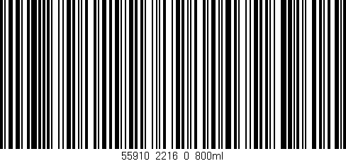 Código de barras (EAN, GTIN, SKU, ISBN): '55910_2216_0_800ml'