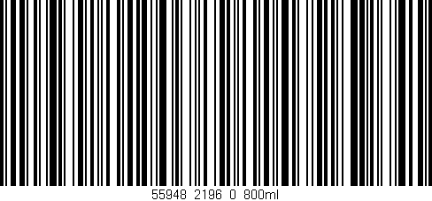 Código de barras (EAN, GTIN, SKU, ISBN): '55948_2196_0_800ml'