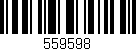 Código de barras (EAN, GTIN, SKU, ISBN): '559598'