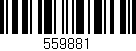 Código de barras (EAN, GTIN, SKU, ISBN): '559881'
