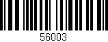 Código de barras (EAN, GTIN, SKU, ISBN): '56003'