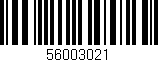 Código de barras (EAN, GTIN, SKU, ISBN): '56003021'