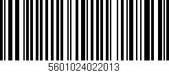 Código de barras (EAN, GTIN, SKU, ISBN): '5601024022013'
