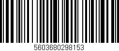 Código de barras (EAN, GTIN, SKU, ISBN): '5603680298153'