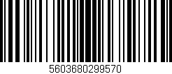 Código de barras (EAN, GTIN, SKU, ISBN): '5603680299570'