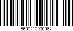 Código de barras (EAN, GTIN, SKU, ISBN): '5603713980864'