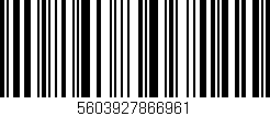 Código de barras (EAN, GTIN, SKU, ISBN): '5603927866961'