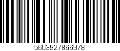 Código de barras (EAN, GTIN, SKU, ISBN): '5603927866978'